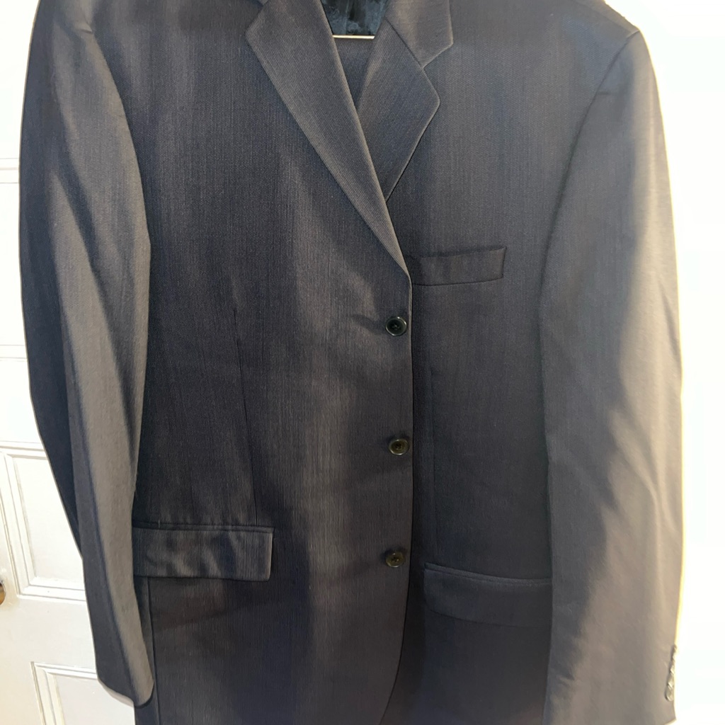 Dkny Essentials Men's Classic Black 2 Piece Suit 44l